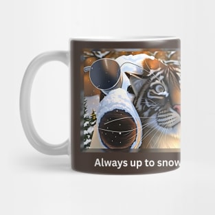 Always Up to Snow Good (tiger cross-eyed in trouble again) Mug